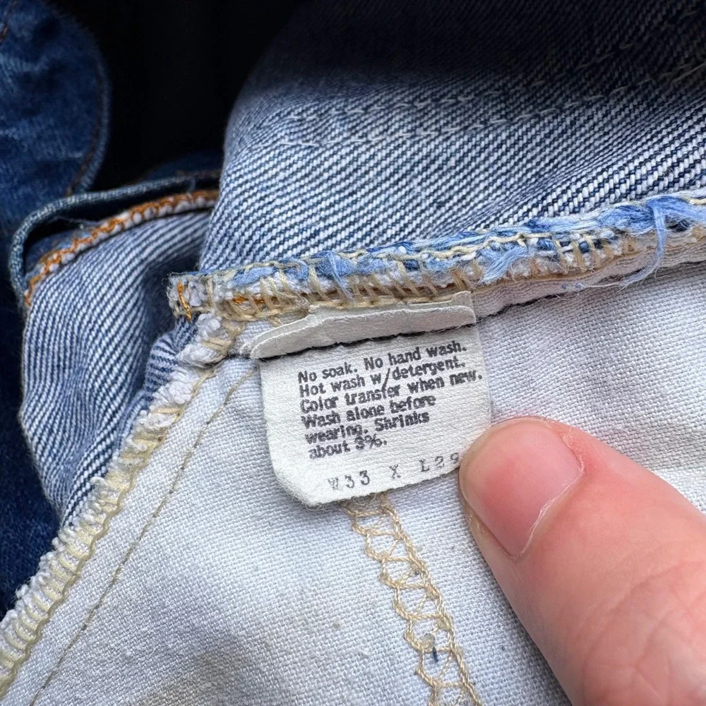 Vintage Levis 517 Orange Tab Mens 33x29 Blue Denim Bootcut Flare Jeans 70s 80s - Picture 7 of 8